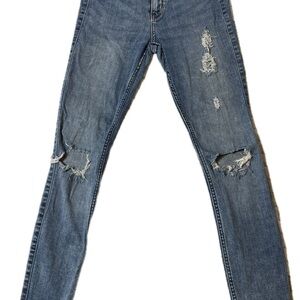 Hollister High-Rise Crop Jean Legging | Distressed | Size W25 L26